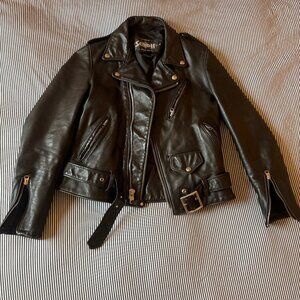Schott NYC Leather Jacket, Small